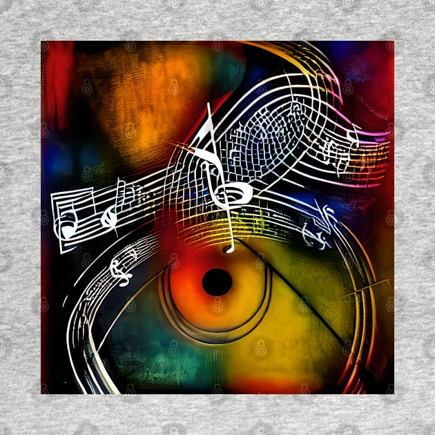 Abstract Image Of Musical Symbols by Musical Art By Andrew